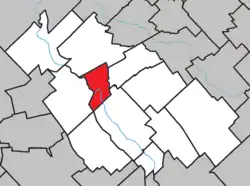 Location within La Nouvelle-Beauce RCM