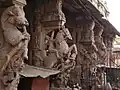 Yali in pillars of Puthu Mandapam, Madurai, Tamil Nadu State, India