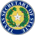 Seal of the Texas secretary of state