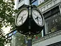 Ben Bridge Jewelers street clock, one of several street clocks designated as landmarks