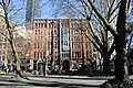 The Pioneer Building, a Richardsonian Romanesque building designed by Elmer H. Fisher and completed in 1892. Fischer designed numerous Seattle buildings in the four years between the Great Seattle Fire (1889) and the Panic of 1893.