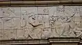 The work of potters is depicted in the terracotta frieze above the entrance to the Sutherland Institute.