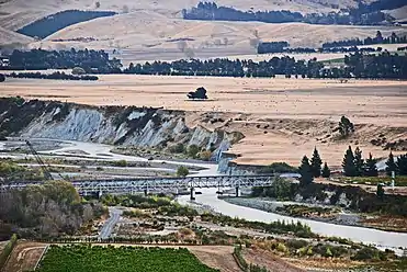 The double decker bridge across the Awatere River