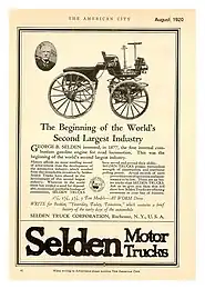 1920 Selden Motor Trucks advertisement