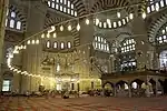 Selimiye Mosque interior, ground-level view