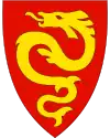 A sea serpent depicted in the coat of arms of Seljord in Norway