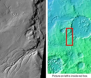 Semeykin Crater Drainage, as seen by THEMIS.  Click on image to see details of beautiful drainage system.  Image from Ismenius Lacus quadrangle.