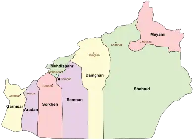 Counties of Semnan Province