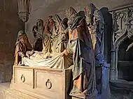 Entombment, attributed to Antoine Le Moiturier, 1490. Notre-Dame Collegiate Church of Semur-en-Auxois.