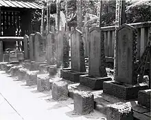 Incense burns at the graves of the forty-seven rōnin at Sengaku-ji