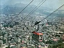 Bird's eye view of Seoul from the Namsan cablecar, 1962