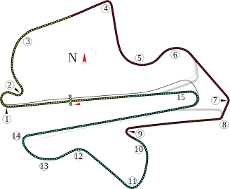 Layout of the Sepang International Circuit