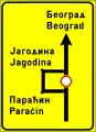 Layout of detour or bypass route (Serbia)