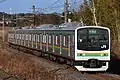 Set Y4 (former Keiyo Line set) on the Utsunomiya Line in December 2020