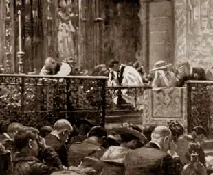 People praying in church