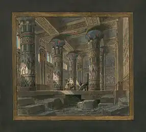Philippe Chaperon's act 4, scene 2 set design for the 1880 Palais Garnier performance in Paris