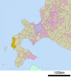 Location of Setana in Hokkaido (Hiyama Subprefecture)