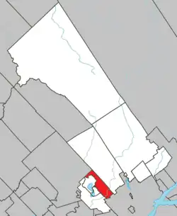 Location within La Jacques-Cartier RCM