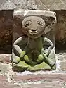 12th century sheela na gig on the Church, at Kilpeck (England)