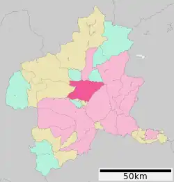 Location of Shibukawa in Gunma Prefecture