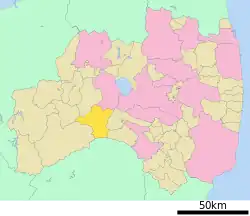 Location of Shimogōin Fukushima Prefecture