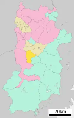 Location of Shimoichi in Nara Prefecture