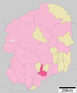 Location of Shimotsuke in Tochigi Prefecture