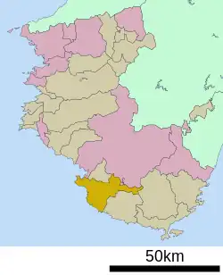 Location of Shirahama in Wakayama Prefecture