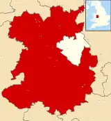 Shown within the ceremonial county of Shropshire