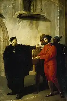 Shylock rebuffing Antonio, 1795