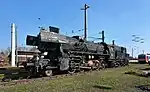 Steam locomotive 52.855 in the Railway Museum Sigmundsherberg, Lower Austria