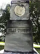 Closeup of Weybridge, Vermont monument