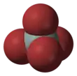 Space fill model of silicon tetrabromide