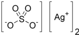 Skeletal formula of silver sulfate