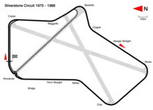 The Silverstone circuit in 1976.