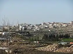 A view of Silwad from a hillside