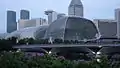 The durian-shaped Esplanade stands out in front of the Marina Square area