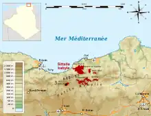 Map showing the breeding range of Sitta ledanti