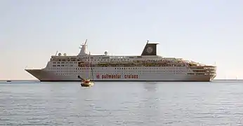 Sky Wonder last steam-powered cruise ship built 1984