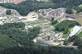 Sledge-bobsleigh track