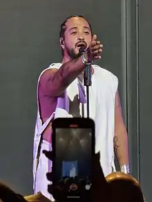 Slimane performing at the London Eurovision Party in 2024