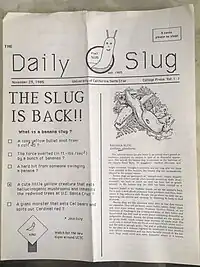 Page 1 of the Daily Slug