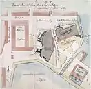 Plan by municipal architect Johan Eberhard Carlberg, 1728