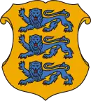 Coat of arms of Estonia (1925, also based on the Estridsen coat of arms)