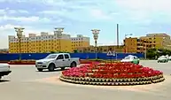 Small roundabout in Kargilik, Xinjiang, China