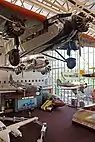 Planes suspended from the ceiling of the Smithsonian National Air and Space Museum lobby