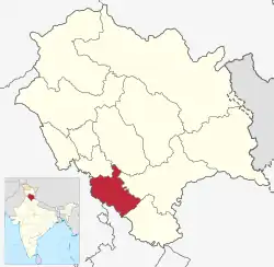 Location in Himachal Pradesh