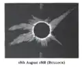 Bullock sketch of the eclipse, Total Eclipses of the Sun, 1900.