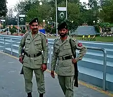 Punjab Rangers near the Indo-Pakistani border with G3 assault rifles.