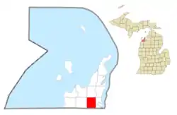 Location within Leelanau County